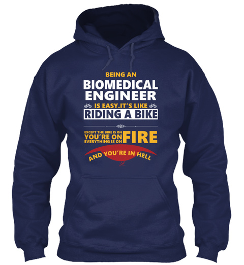 Biomedical Engineer Navy T-Shirt Front
