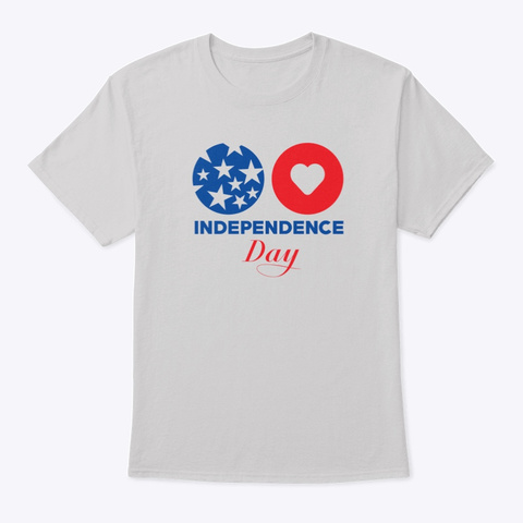 Usa Independence Day Light Steel T-Shirt Front