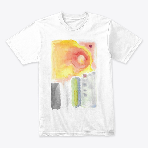 Bright & Original  Watercolor Artwork  White T-Shirt Front