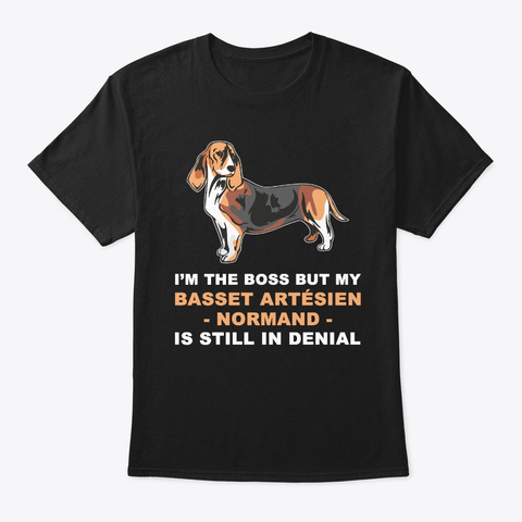 Funny Basset Artesien Normand Dog Gift Black T-Shirt Front