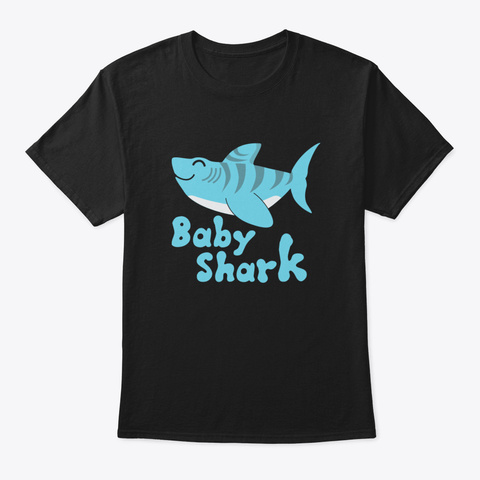 Baby Shark Saflt Black Maglietta Front