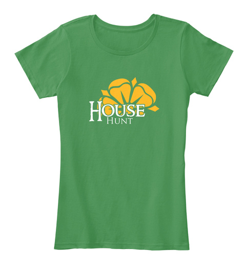 Hunt Family House   Flower Kelly Green  T-Shirt Front