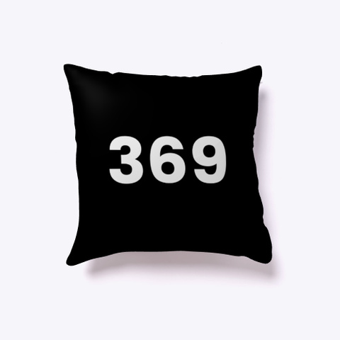 Indoor Pillow: 369 Black T-Shirt Front