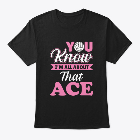 Volleyball Ace Sport Serve Black Camiseta Front