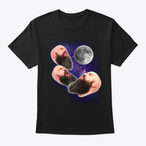 Three Jared Moon Black T-Shirt Front
