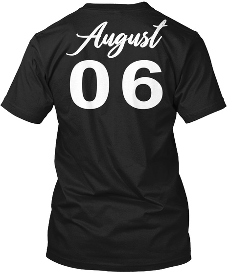 August 06   Leo Black T-Shirt Back