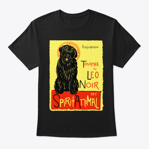 Cute Leonberger Dog Art Leo Dog Gift Black T-Shirt Front