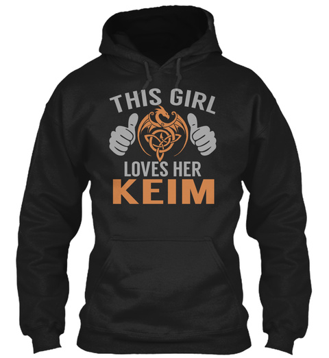 Loves Keim   Name Shirts Black T-Shirt Front