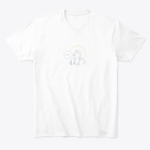 One Line// Brad "Wouder"  White T-Shirt Front