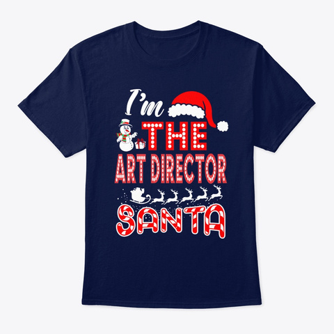 Art Director Santa Christmas Navy T-Shirt Front