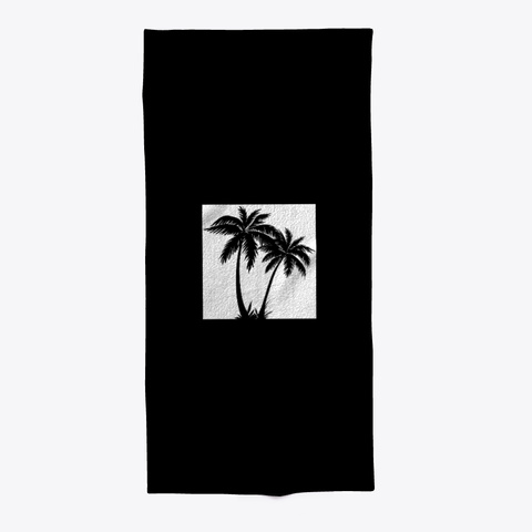 Beach Towel Palm Tree  Official Tm Black T-Shirt Front