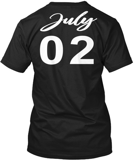 July 02   Cancer Black T-Shirt Back