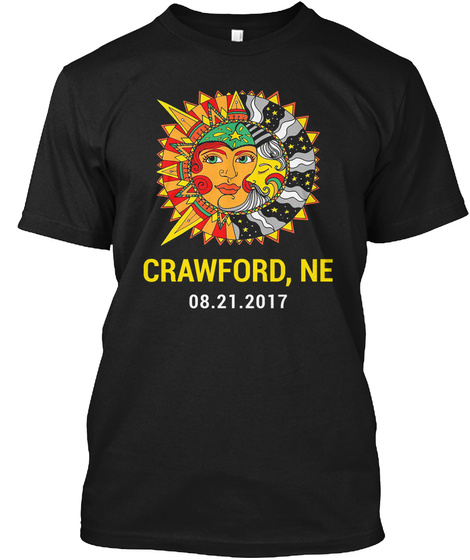 Crawford, Ne 08.21.2017 Black T-Shirt Front