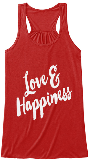 Love & Happiness Red T-Shirt Front