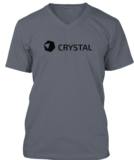Crystal Language V Neck Tee Deep Heather T-Shirt Front