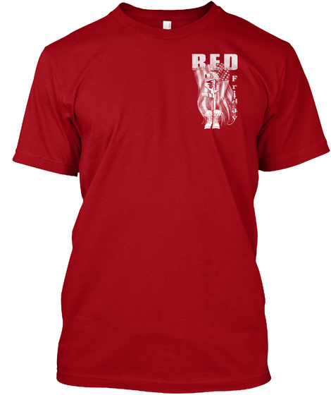 Red Deep Red T-Shirt Front