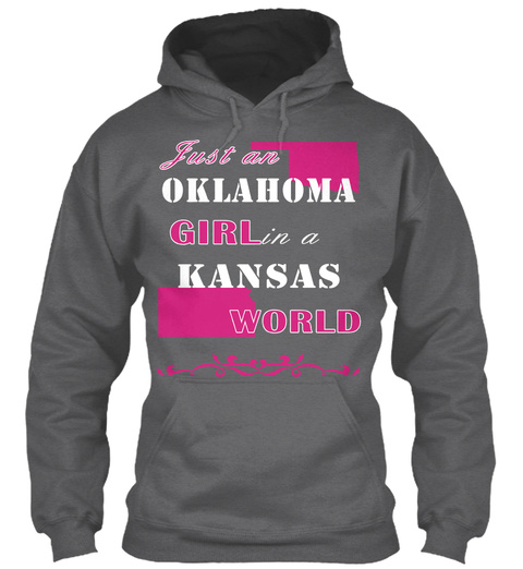 Oklahoma   Kansas Dark Heather T-Shirt Front