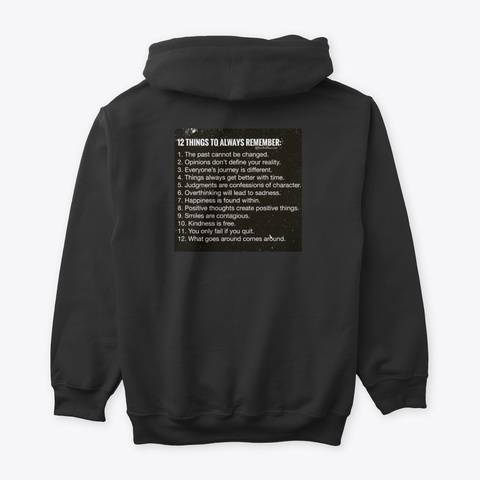 12 Things To Remember  Black T-Shirt Back