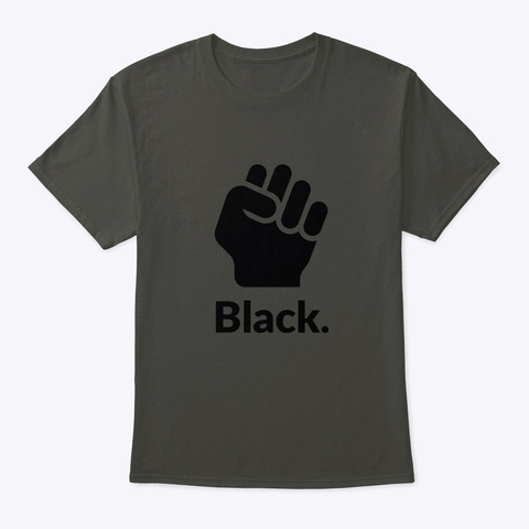 Black. Smoke Gray T-Shirt Front