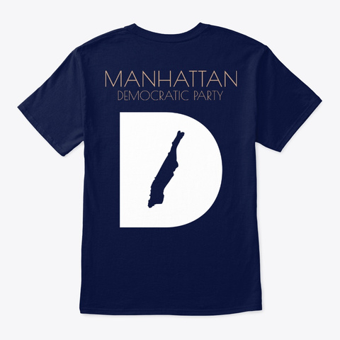 Manhattan Dems Navy áo T-Shirt Back