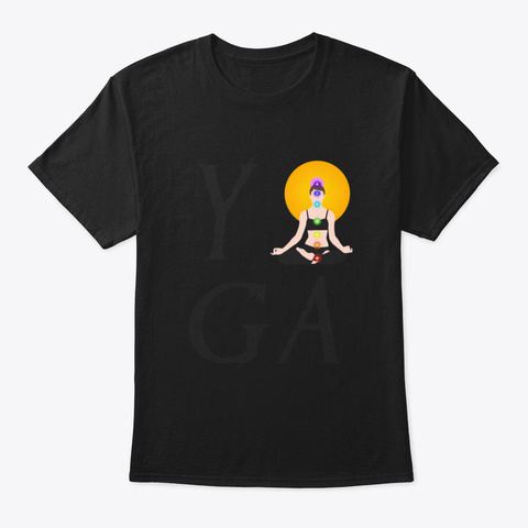 Yoga Yoga Mat Black T-Shirt Front