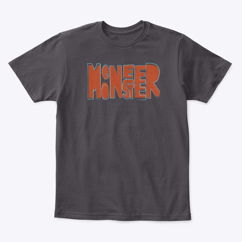 Kids T Shirt Meneer Monster Heathered Charcoal  T-Shirt Front
