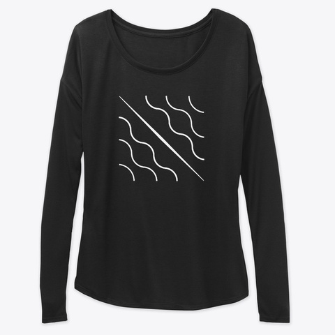 Long Sleeve Tee: Chladni Plate Black T-Shirt Front