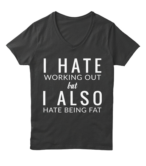 I Hate Being Fat Black T-Shirt Front