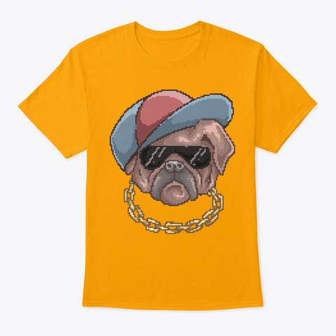 Hip Hop Dog Gold T-Shirt Front