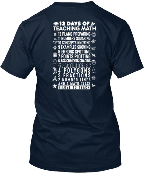 12 Days of Teaching Math Christma Tshirt Unisex Tshirt