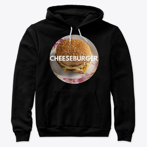 Cheeseburger Black T-Shirt Front
