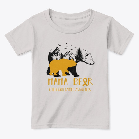 Mama Mother Childhood Cancer Tshirt Love Sport Grey  T-Shirt Front