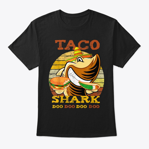 Shark Shirt Halloween Gift For Men Women Black T-Shirt Front