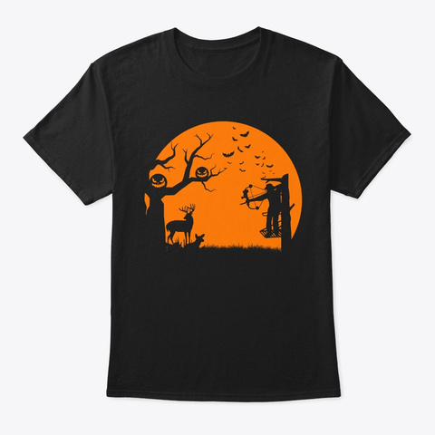 Bow Hunter Spooky Halloween T Shirt Black T-Shirt Front