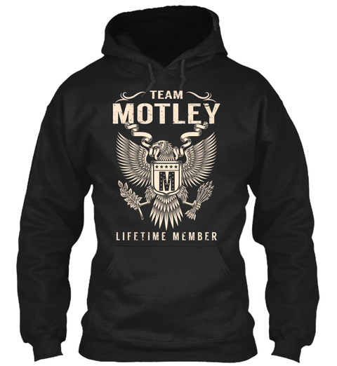 Team Motley Lifetime Member Black T-Shirt Front
