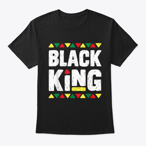 Black King History Month African Dashiki Black T-Shirt Front