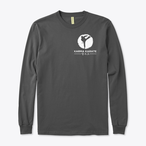 Karma Karate Charcoal T-Shirt Front