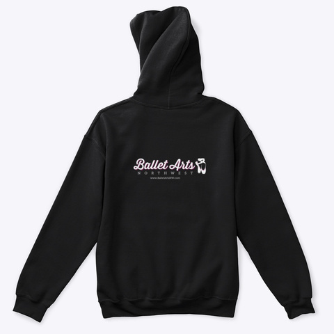 Ballet Arts Nw Youth Hoodie Black T-Shirt Back