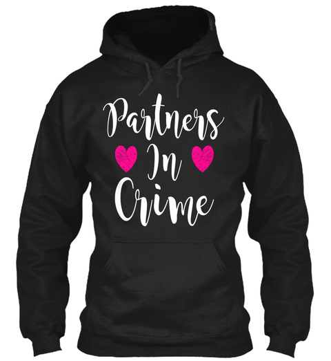 Partners In Crime Black T-Shirt Front