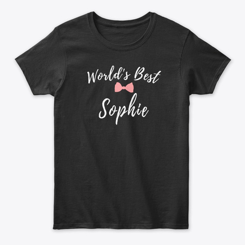 World's Best Sophie Black T-Shirt Front