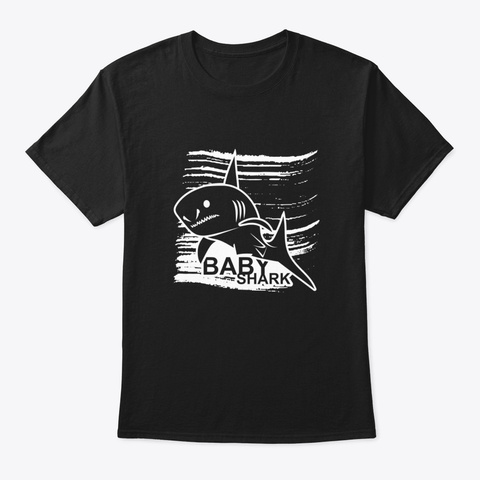 Baby Shark Zaqqa Black Maglietta Front