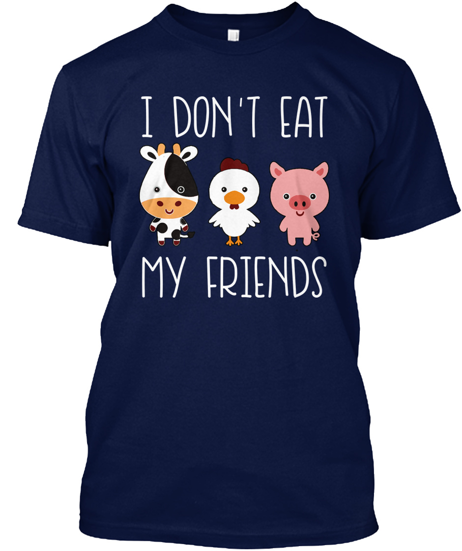 Animals are my Friends & I don't eat my Friends Childrens Kids Boy Girl T-shirt 