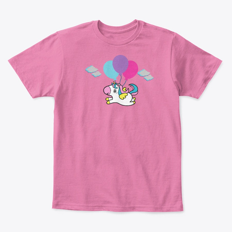 Unicorn Fly True Pink  T-Shirt Front