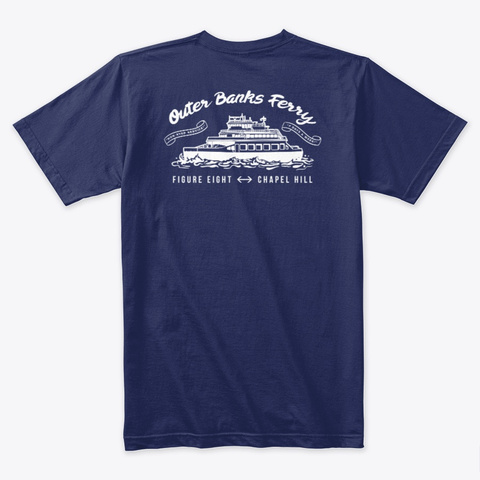 Outer Banks Ferry Midnight Navy Camiseta Back
