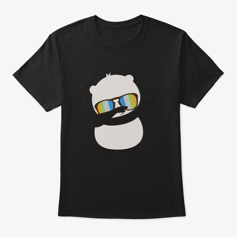 Dabbing Panda Black T-Shirt Front
