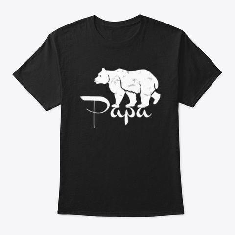 Papa Bear Black Camiseta Front