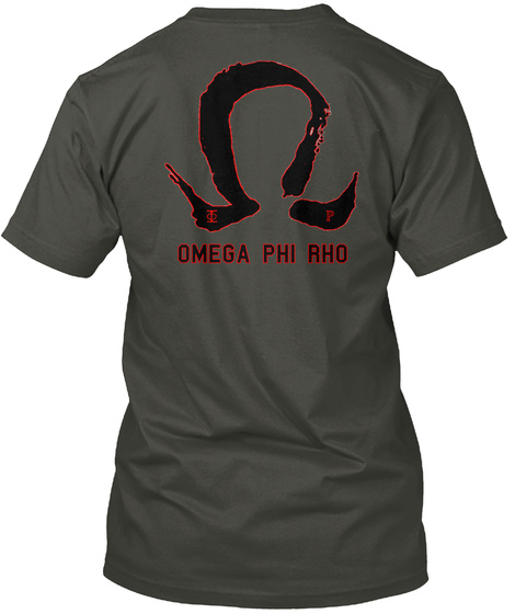 Omega Phi Rho Smoke Gray T-Shirt Back