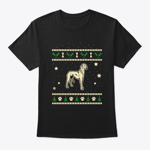 Christmas Azawakh Dog Gift Black T-Shirt Front