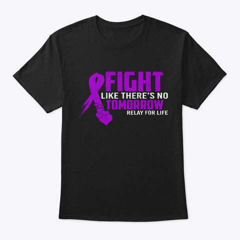 Fight Relay Life Non Hodgkin's Lymphoma Black T-Shirt Front