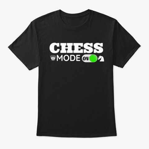 Chess Mode On Iq Black T-Shirt Front